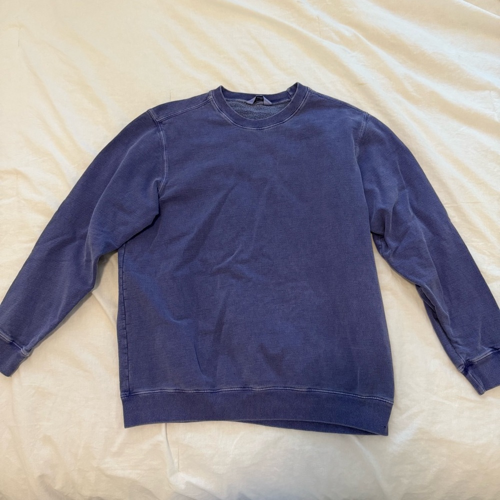 Washed Purple Crewneck Sweater